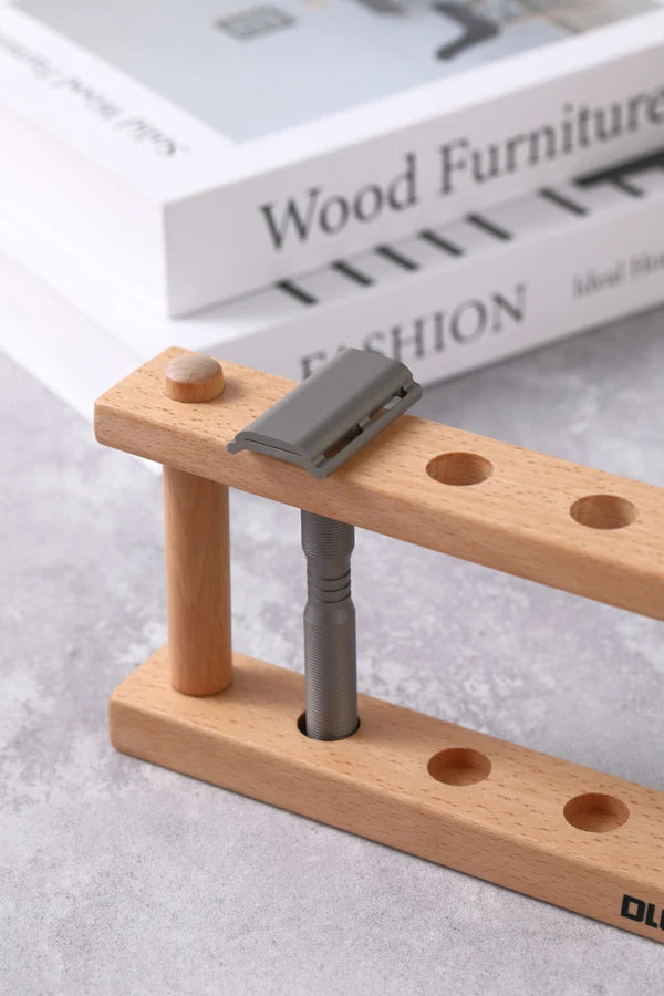 YAQi  Beech  Wood Razor Holder For Safety Razors