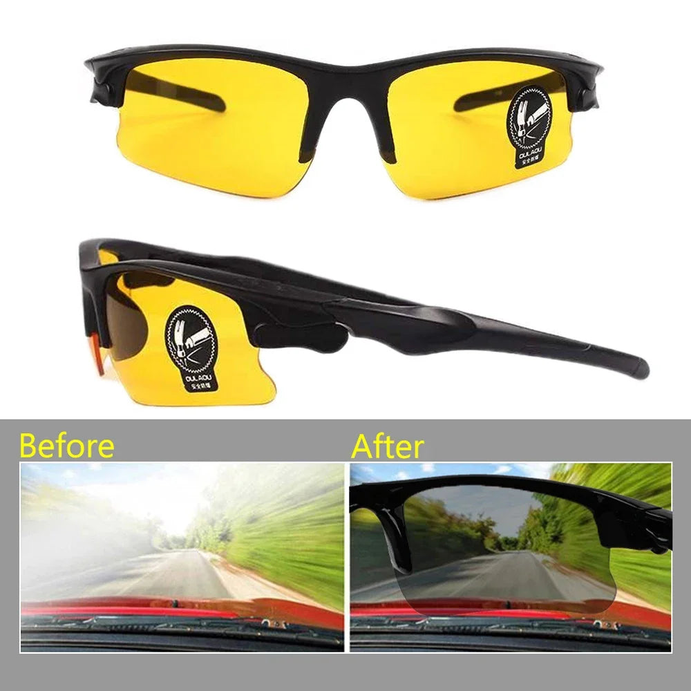 Car Motocycle Night Vision Goggles Men Women Anti-glare Safety Driving Outdoor Cycling Riding Skiing Eye Protection Sun Glasses