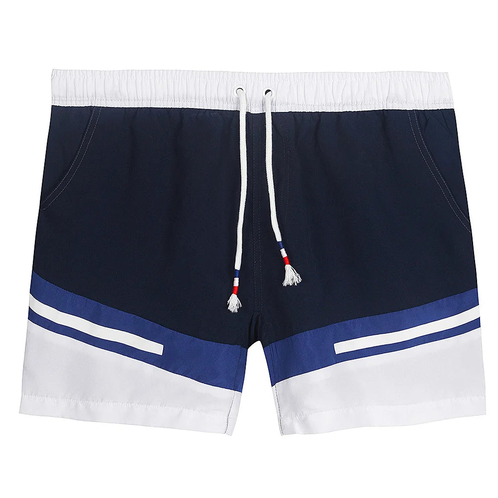 Beach Pants Summer New Style Men's Swim Shorts Pocket Mens Swimming Shorts Quick Dry Beach Trunks Swimwear with Mesh Lining