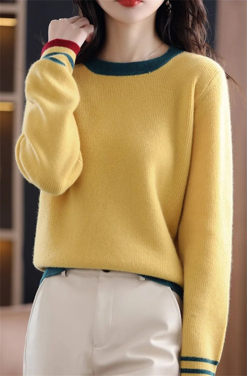 Women Sweater Spring Autumn Knitted Pullovers O-neck Slim Fit Bottoming Shirts Solid Soft Knitwear Jumpers Basic Sweaters