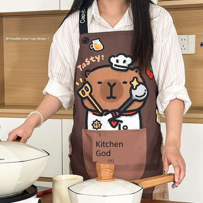 Cartoon Household Erasable Hand Anti-Dirty Multi-Functional Aprons