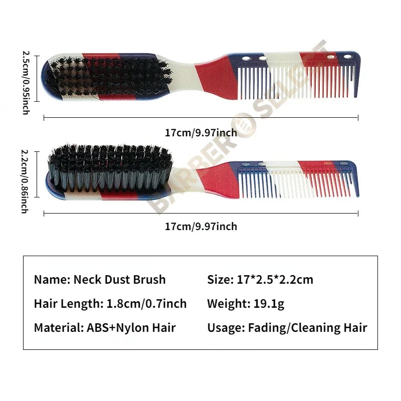 New Professional Barber Shaving Beard Brush Removal Neck Dusting Horse Hair Brushes Face Mustache Salon Cleaning Styling Tools