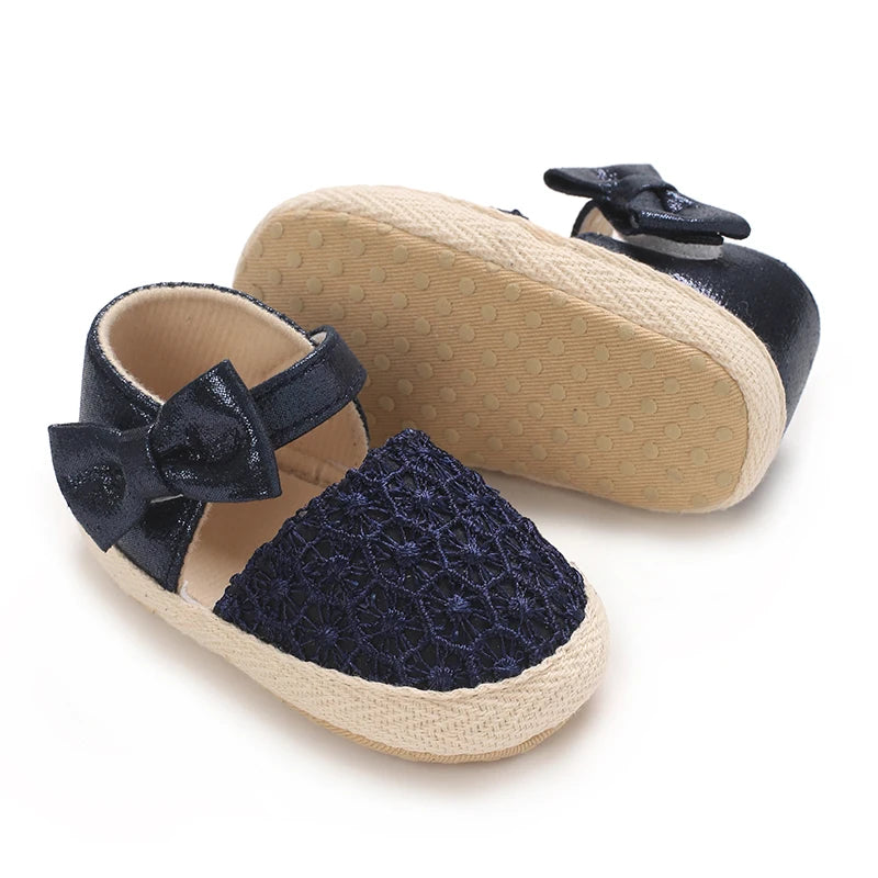 Summer Fashion Baby Shoes 0-18M Girl Baby Bow Casual Sandals Soft Sole Comfortable Baby Walking Shoes