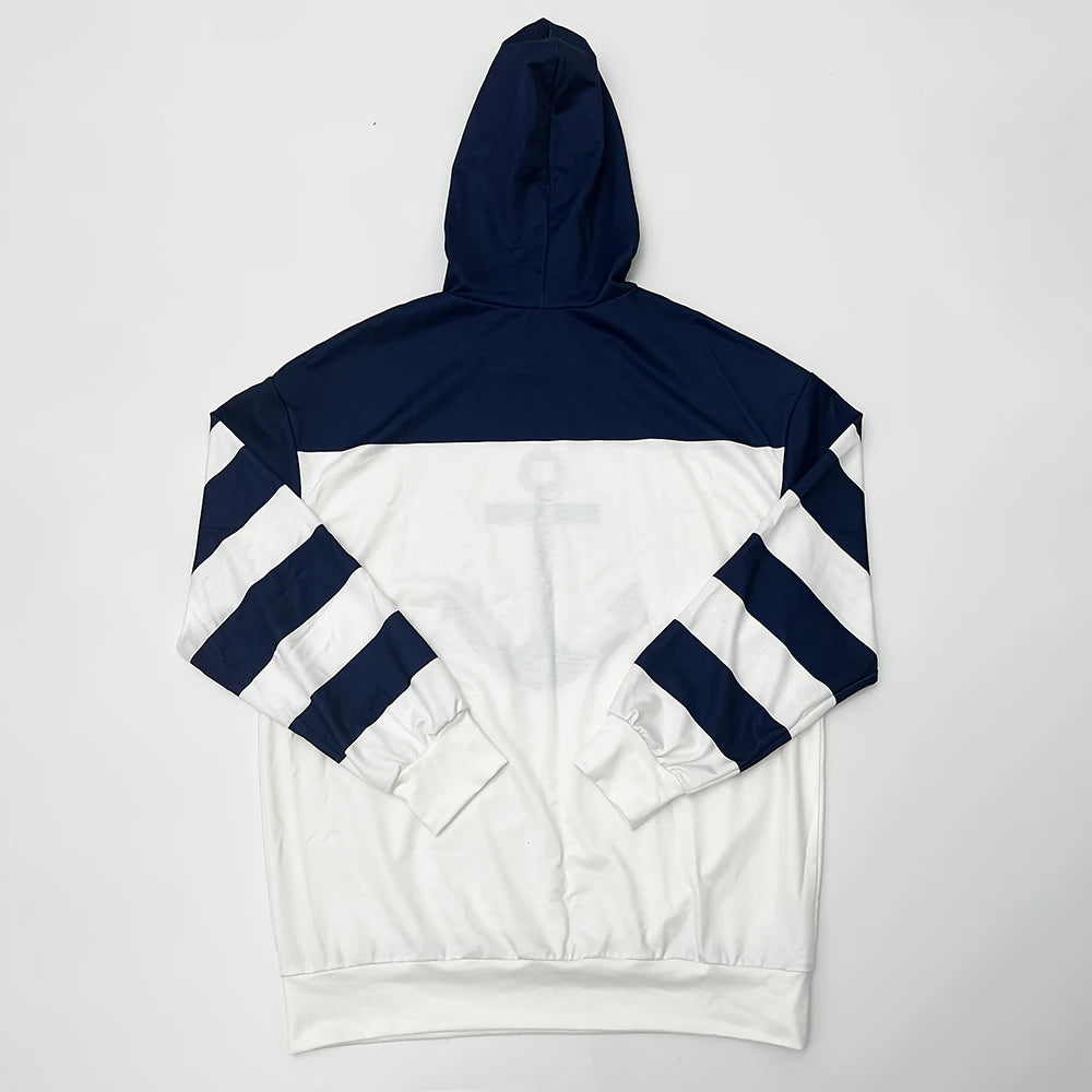 Anchor Stripe Designer Women's Hoodie 2024