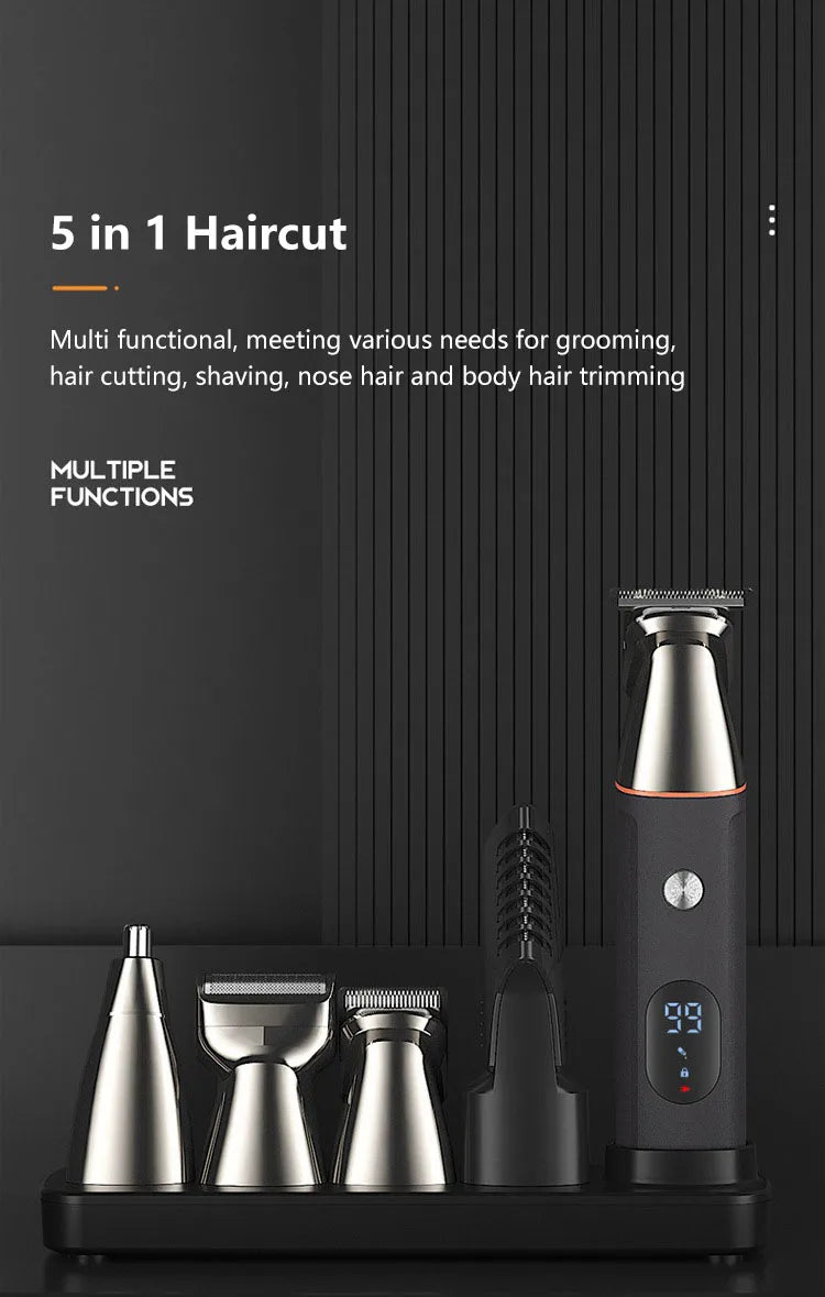 Xiaomi Youpin Professional Waterproof Hair Clipper Men Rechargeable Cordless Electric Razor 5 In 1 Barbers Beard Hair Trimmer