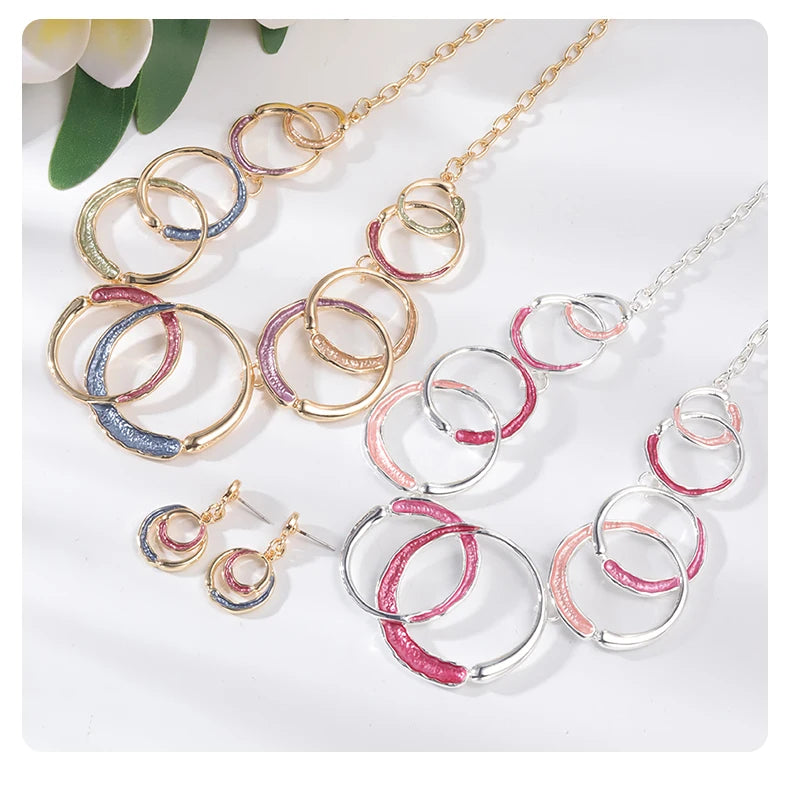 Round Pendants Necklaces Lady Geometric Choker New in Jewelry Collection Trend Chains Necklace Mother's Day Gift for Women