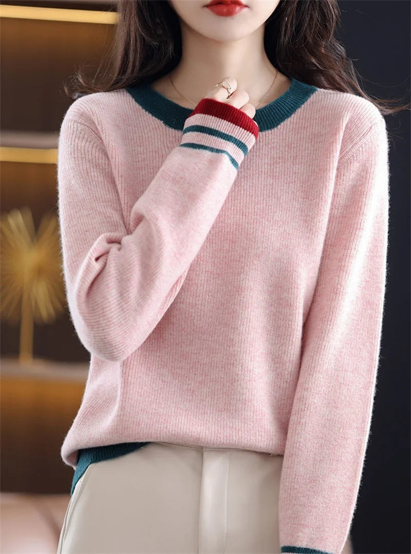 Women Sweater Spring Autumn Knitted Pullovers O-neck Slim Fit Bottoming Shirts Solid Soft Knitwear Jumpers Basic Sweaters