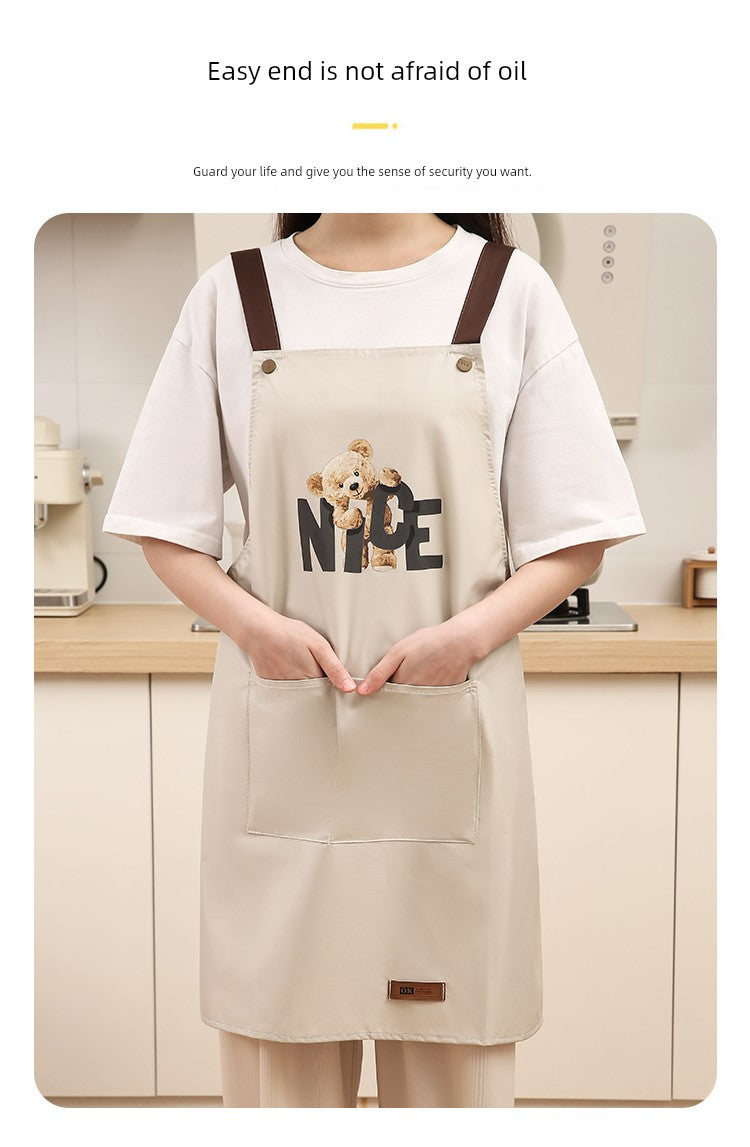 Fashion Oil-Proof For Home Kitchen God Sleeveless Thin Apron