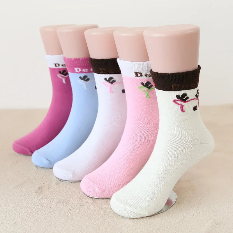 5 Pairs Per Lot Kids Socks Autumn Winter Children Cotton Cartoon Baby Girls Boys Fashion Socks 1 2 3 4 5 6 7 8 9 Years