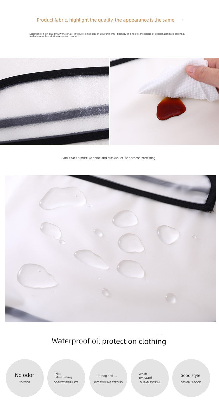 Transparent TPU For Home Aquatic Silicone Men Apron