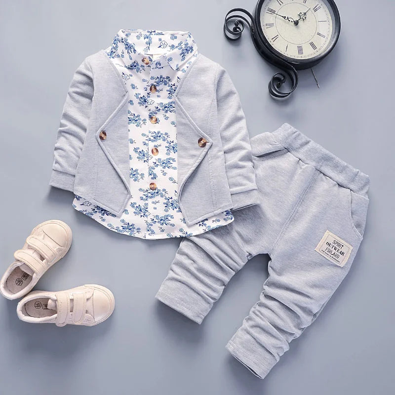 New Spring Autumn Baby Clothes Boys Gentleman Suit Children Fashion Jacket Pants 2Pcs/Set Toddler Casual Costume Kids Tracksuits