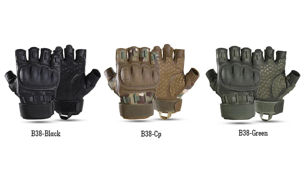 Men Half Finger Gloves Slip Rresistant Wear-resistant Racing Off-road Breathable Motorcycle Bicycle Fingerless Glove Riding Gear