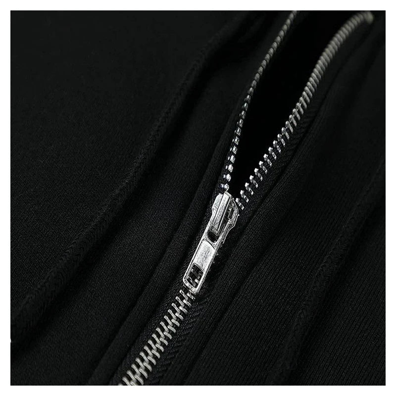 Autumn Winter Women Fashion Casual Zipper Hoodie High Street Solid Long Sleeve Pockets Loose Unisex Outerwear Sweatshirts