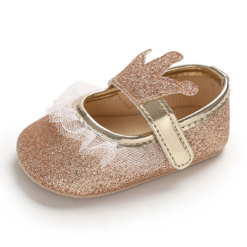 Fashionable Series Baby Shoes Girl Baby Cute Bow PU Princess Shoes Soft Cloth Sole Comfortable Walking Shoes Spring and Autumn