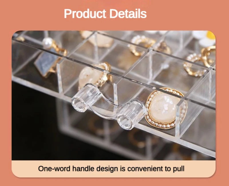 31/72/79/120 Grids Earring Earbuds Storage Boxes Acrylic Jewelry Organizer Stackable Nail Art Diamond Display Stand Drawer