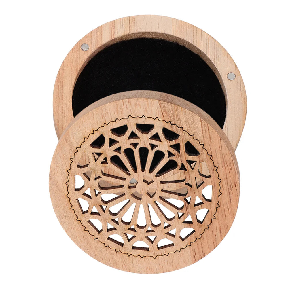 Solid Wood Aromatherapy Box Incense Holder Indoor Ornament Wooden Censer Cone Burner