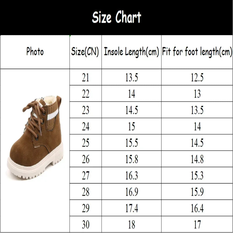 2 Style Inside Material Plush Kids Winter Boots Cotton Fabric Spring Autumn Children Shoes Baby Toddler Boys Girls Boots