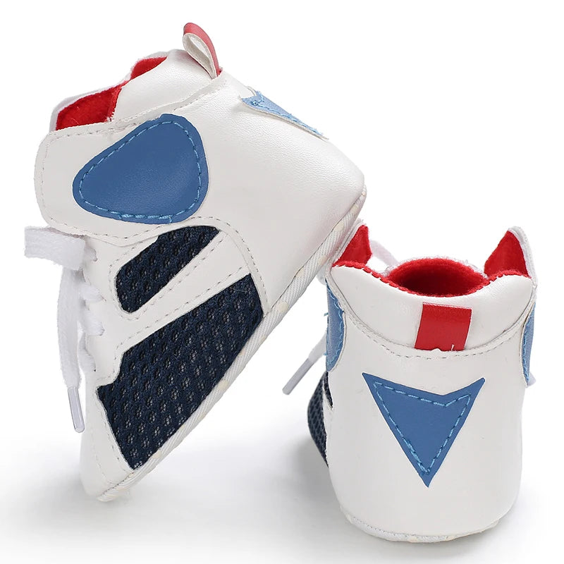 0-18 Months Newborn Baby Shoes for Boys Fashion Basketball Sports Shoes Soft Sole Comfortable Baby Walking Shoes