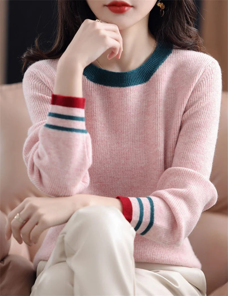 Women Sweater Spring Autumn Knitted Pullovers O-neck Slim Fit Bottoming Shirts Solid Soft Knitwear Jumpers Basic Sweaters