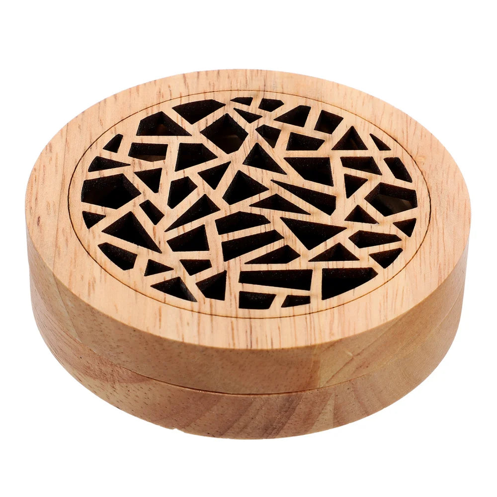 Solid Wood Aromatherapy Box Incense Holder Indoor Ornament Wooden Censer Cone Burner