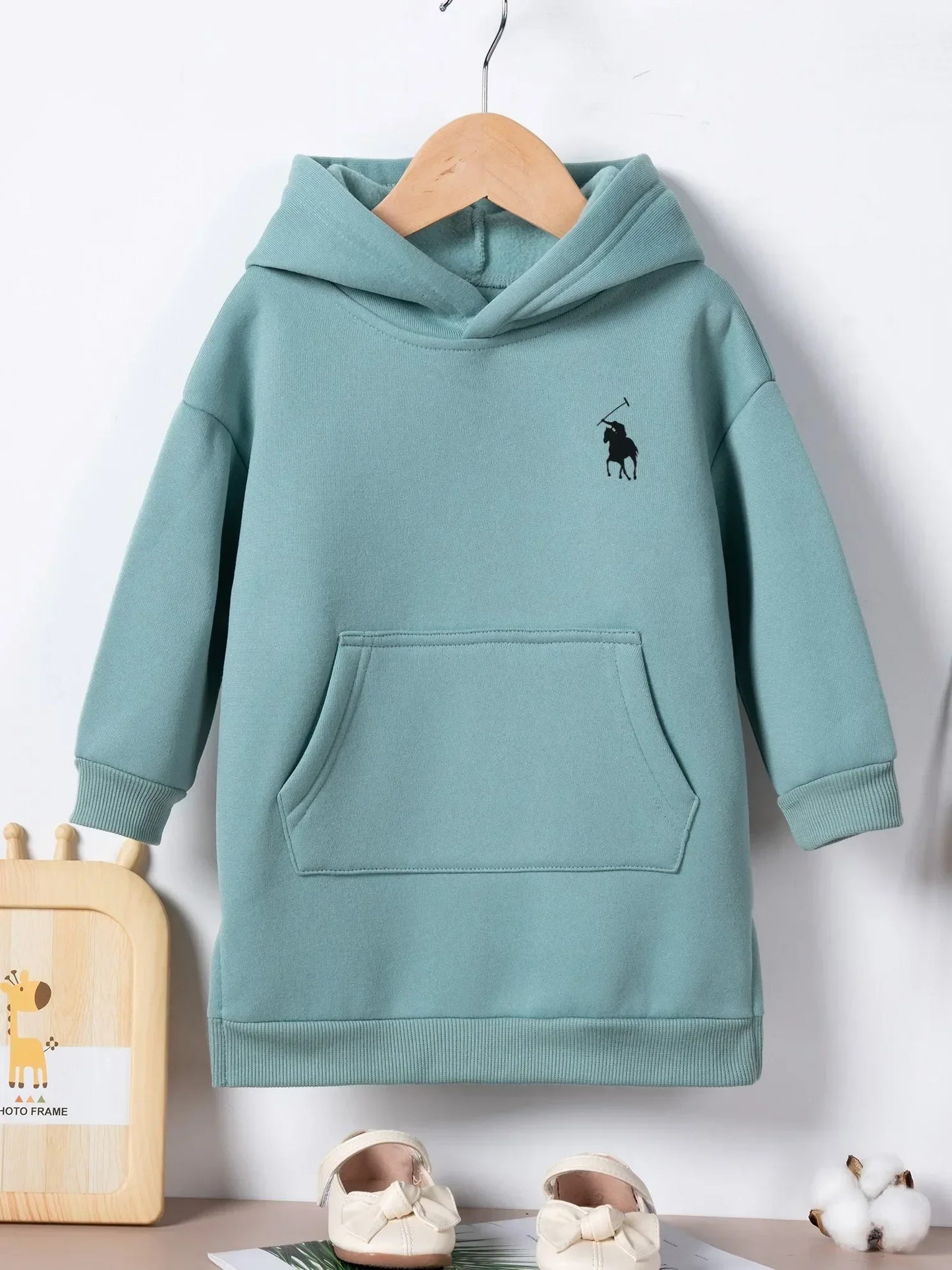 Toddler Girls Winter Warm Printed Dress Kids Fashion Casual Pullover Hoodie Long Sleeve Sweatshirt Comfortable Trendy