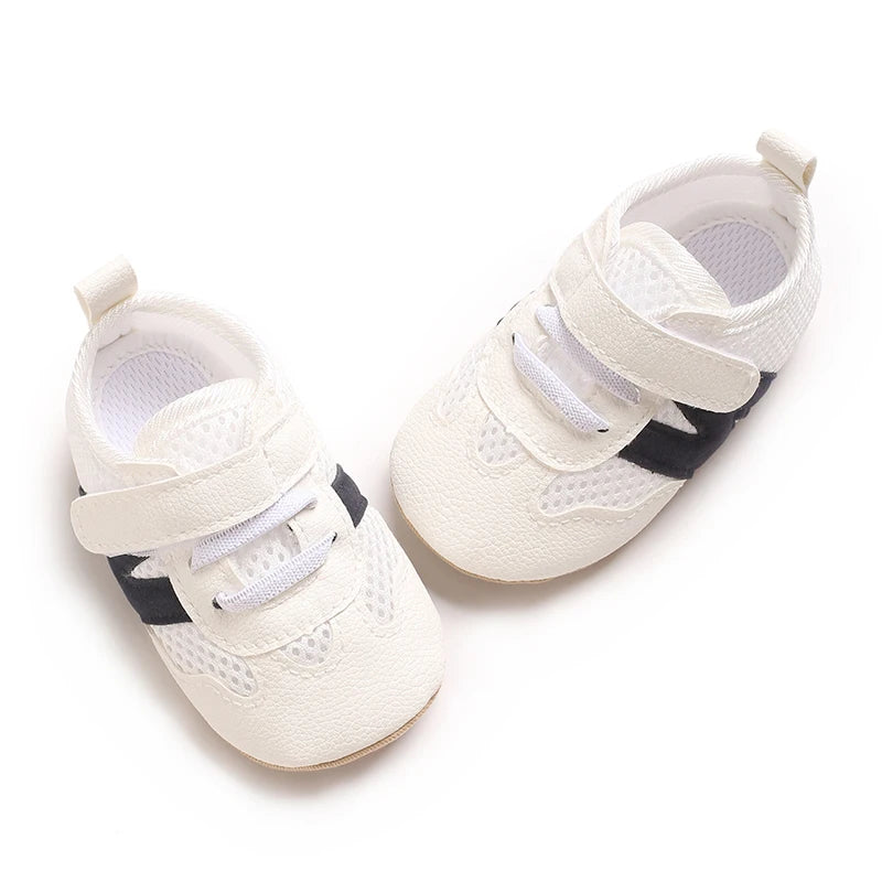 Newborn Baby Sneakers Letter Patchwork Baby Casual Shoes Anti-slip Hundred Toddler Baby Boys Girls Shoes 0-18 Months