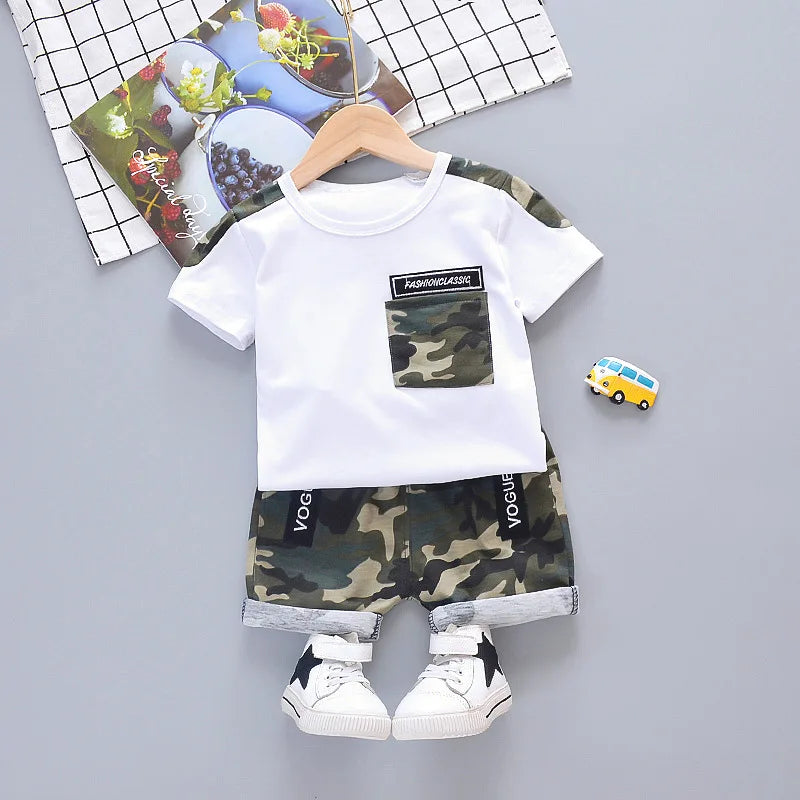 New Summer Baby Girl Clothes Children Boys Sports T-Shirt Shorts 2Pcs/Set Toddler Casual Costume Infant Clothing Kids Tracksuits