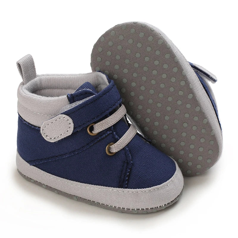 Lucky Blue Four Seasons Baby Soft Sole Walking Shoes for 0-1 Year Old Boys Casual Lightweight Sports Shoes Indoor Walking Shoes