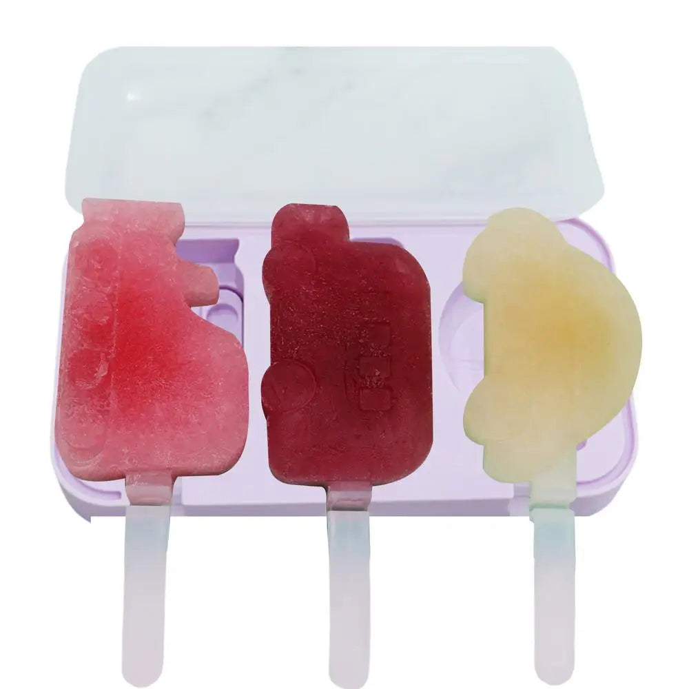 3 Cavities Frozen Popsicle Mold Kitchen Gadgets Kitchen Accessories Ice Cream Mold Popsicle Mold Ice Cream Mold for home