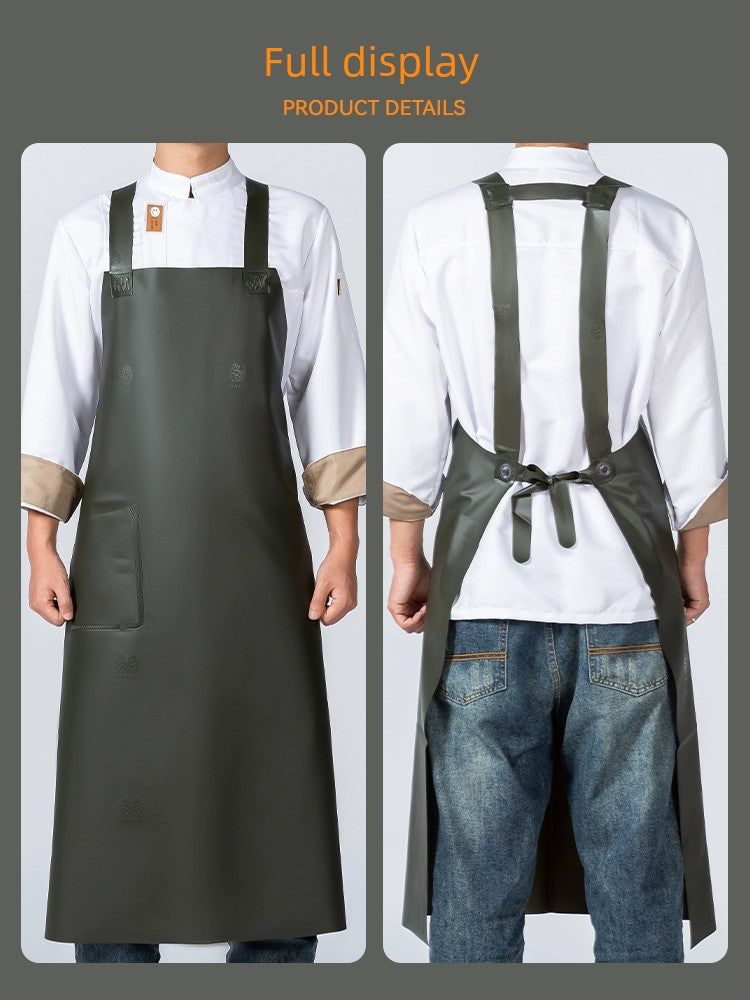 Beef Tendon Waterproof Special Apron for Dish Washing and Fish Killing Catering