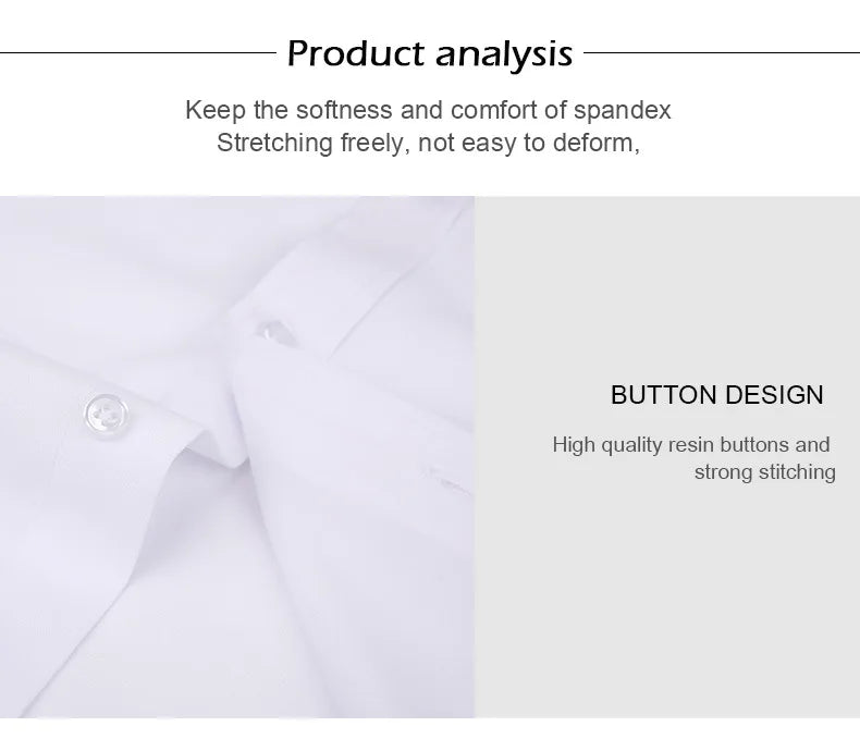 Green Mens Dress Shirts Long Sleeve Wrinkle Free Regular Fit Casual Stretchy Business Button Down Shirt for Men Chemise Homme