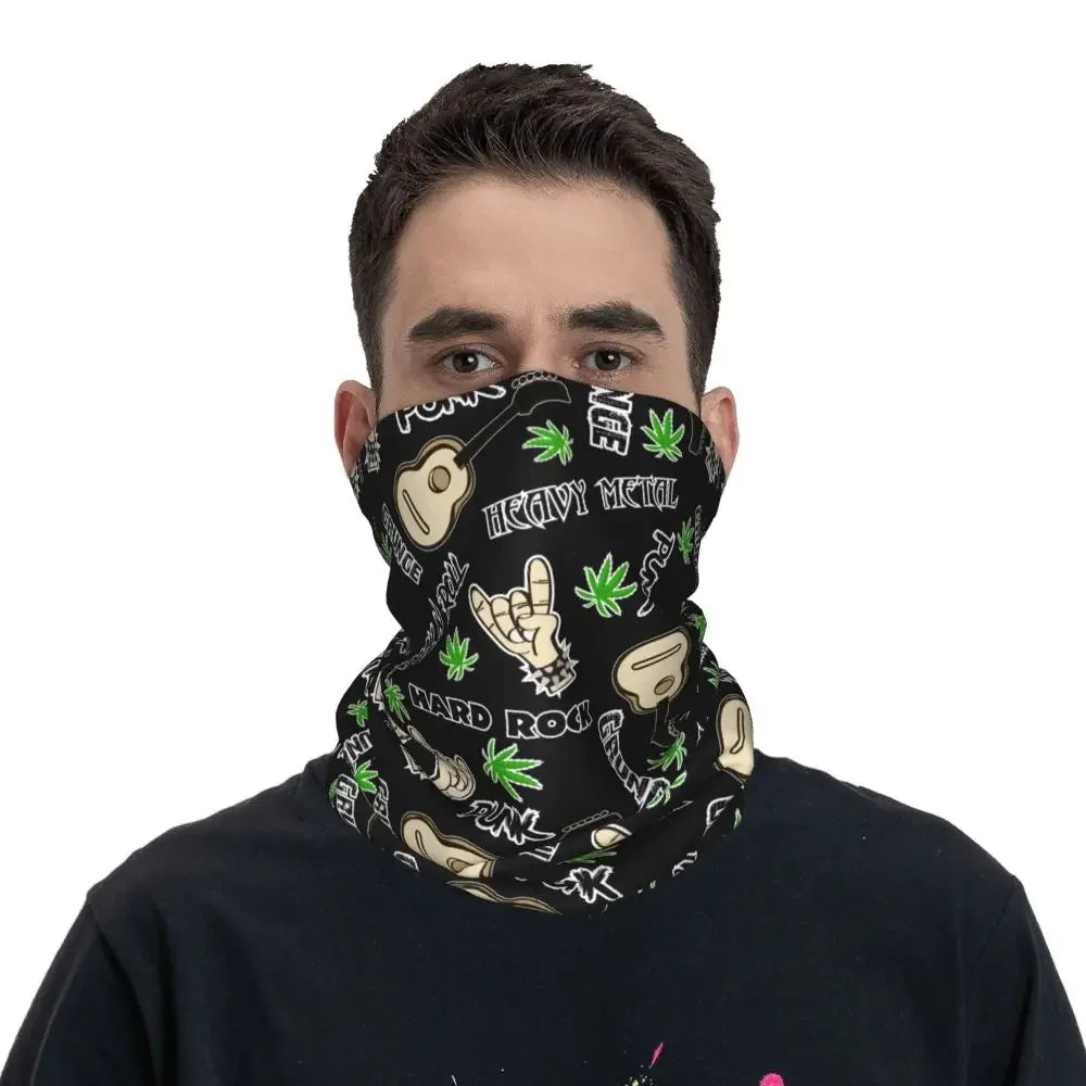 Leaf Bandana Neck Gaiter   Retro Style Balaclavas Wrap Scarf Headwear Running Unisex Windproof