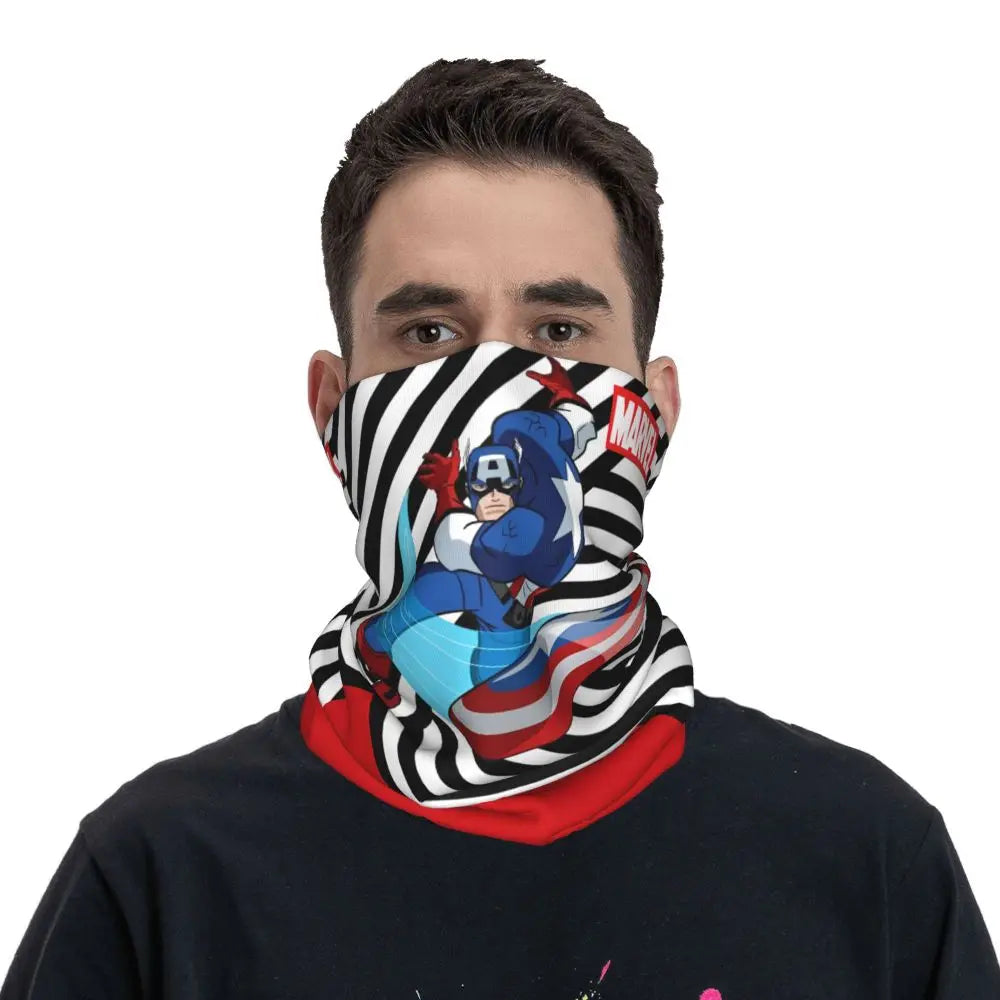 Limited Edition Bandana Neck Gaiter Motorcycle Club Marvel Face Scarf Cycling Face Mask Hiking Unisex Adult All Season