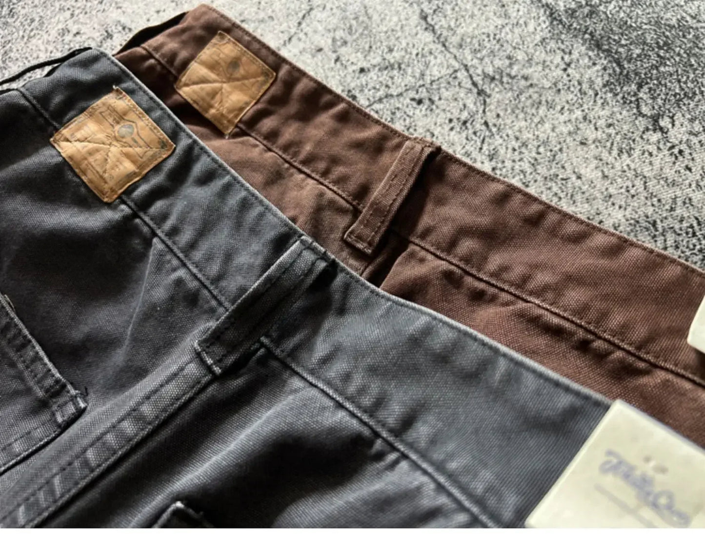 Hard Tough Heavyweight 13oz Amekaji American Retro Woodcut Pants Multiple Pockets Workwear Durable Canvas Casual Cargo Pants Men