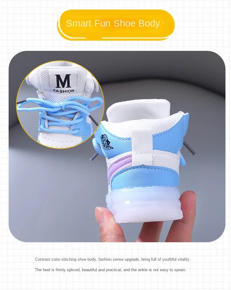 2024 Kids Hot Selling Four Season Girls Boys Sneaker Children Casual LED Luminous Sport Shoes Winter Light Up Shoes