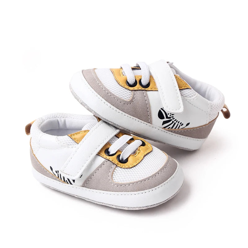 Baby Shoes 0-9-18 Months for Toddler Boys and Girls Soft Cotton Baby Sneaker Soft PU Leather Baby Casual Walking Shoes BH2319