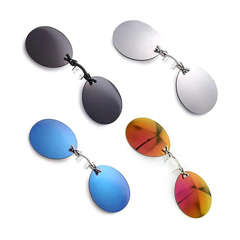 Clip On Nose Glasses Round Rimless Matrix Morpheus Sunglasses Mini Frameless Vintage Men Eyeglasses