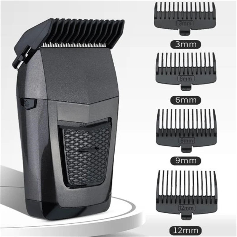 Washable Electric Self Hair Trimmer Self-Service Haircut Kit Portable Fade Style Clipper For Men Wet Dry Male Bald Head Shaver