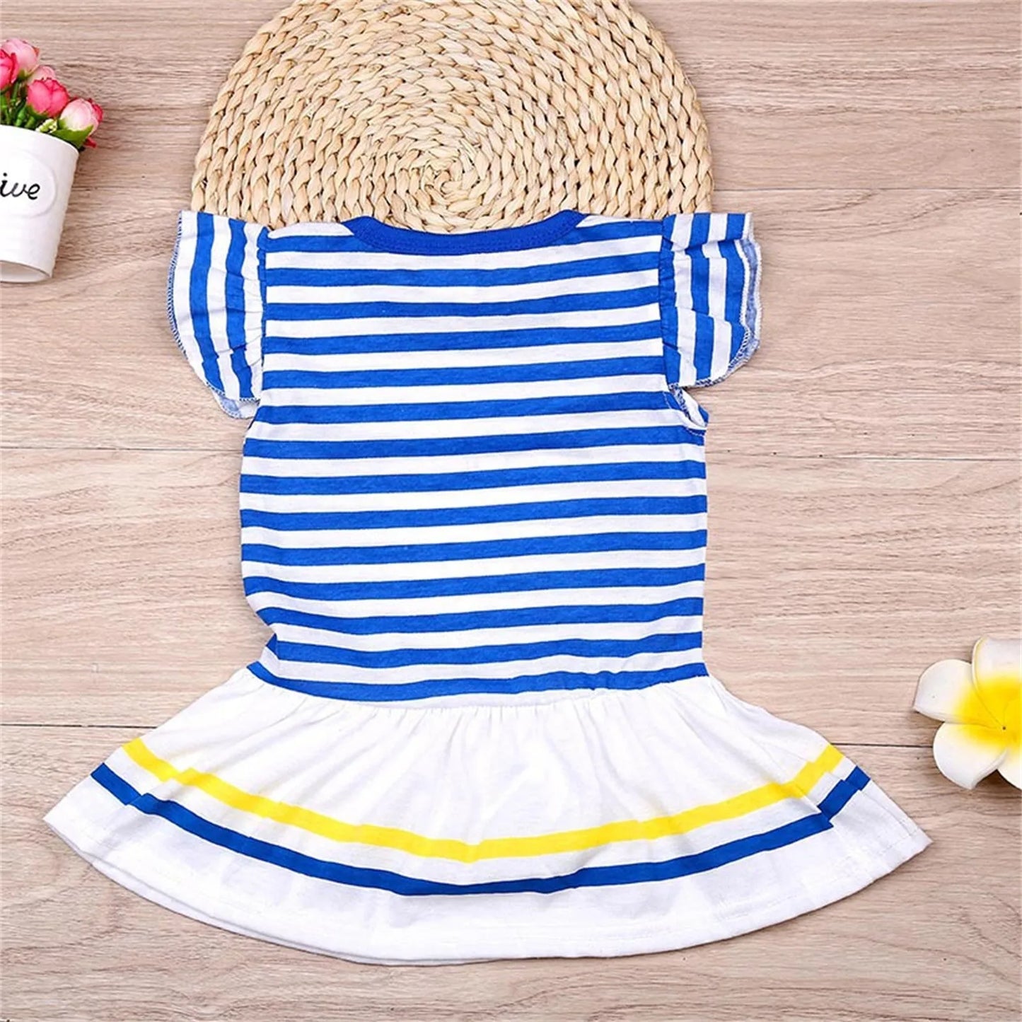 2Pcs Clothes Set 1-8Y Toddler Kids Girls Summer Clothing Sunflower Daisy Striped T Shirt Tops+Pants Leggings Infant Outfits Sets