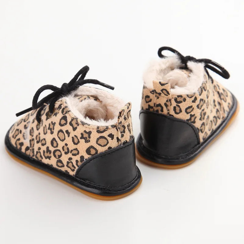 0-18M Newborn Baby Shoes Female Baby Cute Leopard Pattern Sports Shoes Sandals Soft Sole Comfortable Walking Shoes