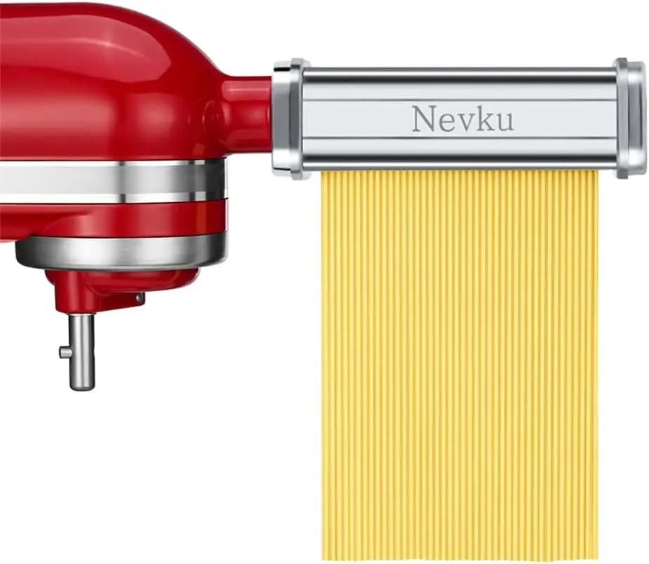 Maker Attachments Set for all KitchenAid Stand Mixer, including Pasta Sheet Roller, Spaghetti Cutter, Fettuccine Cutter by Nevku