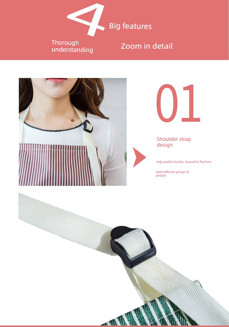 Kitchen For Home Oil-Proof Fashion Cooking Erasable Hand Apron