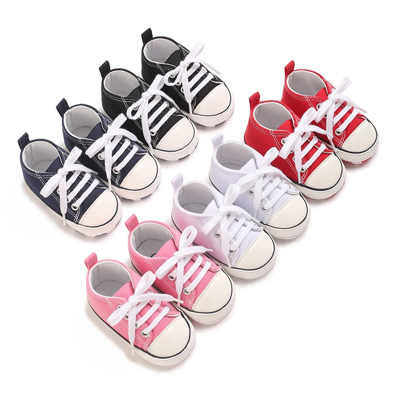 New Leisure Foreign Trade Fashion Men's and Women's Baby Shoes Classic Soft Sole Sports Shoes 0-1 Year Old Baby Shoes Pre Walkin