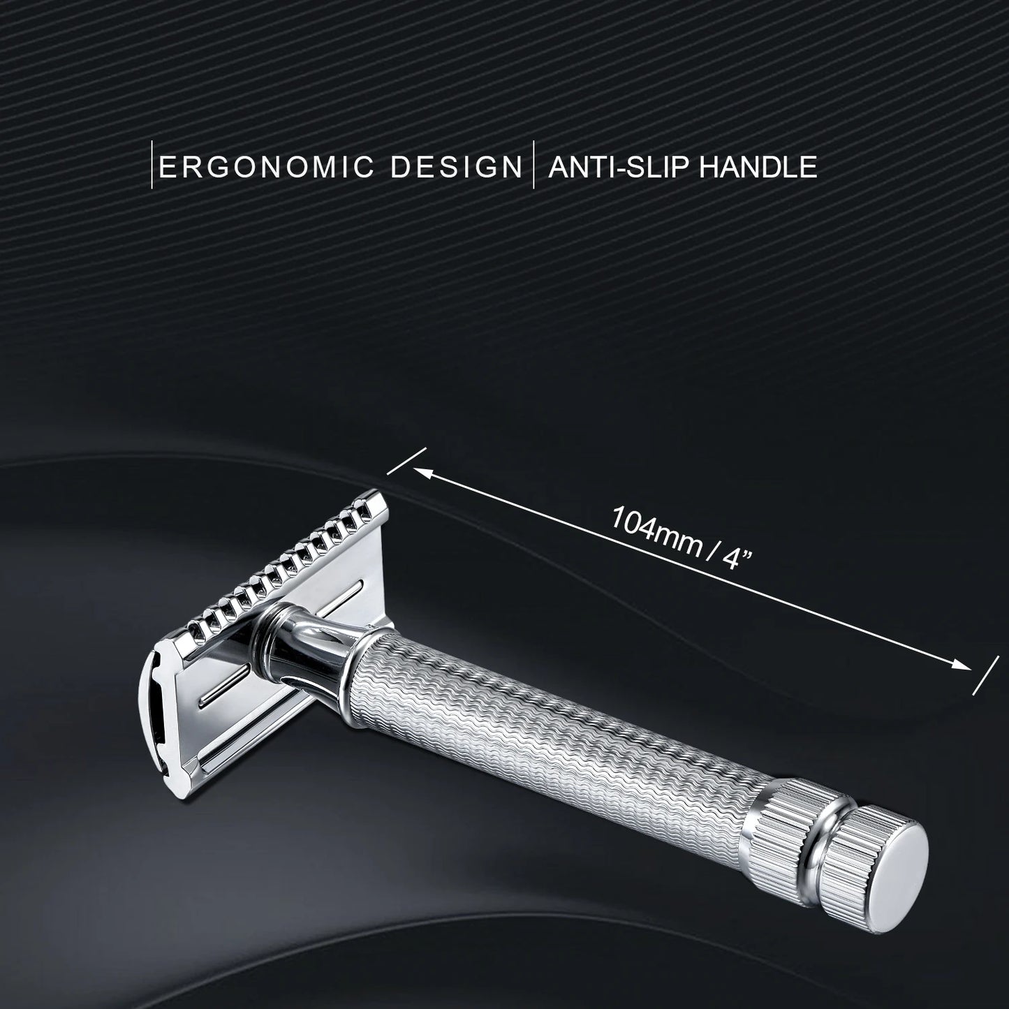 BAILI Double Edge Safety Razor Open & Close Comb Stainless Wet Shave for Men Women with 5 Platinum Blades Legend Pro BRB3P