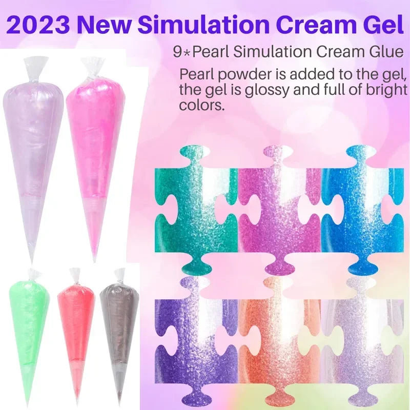 100g simulation cream gel DIY pearlized simulation cream DIY cell phone case cream gel set Suitable for handicraft making