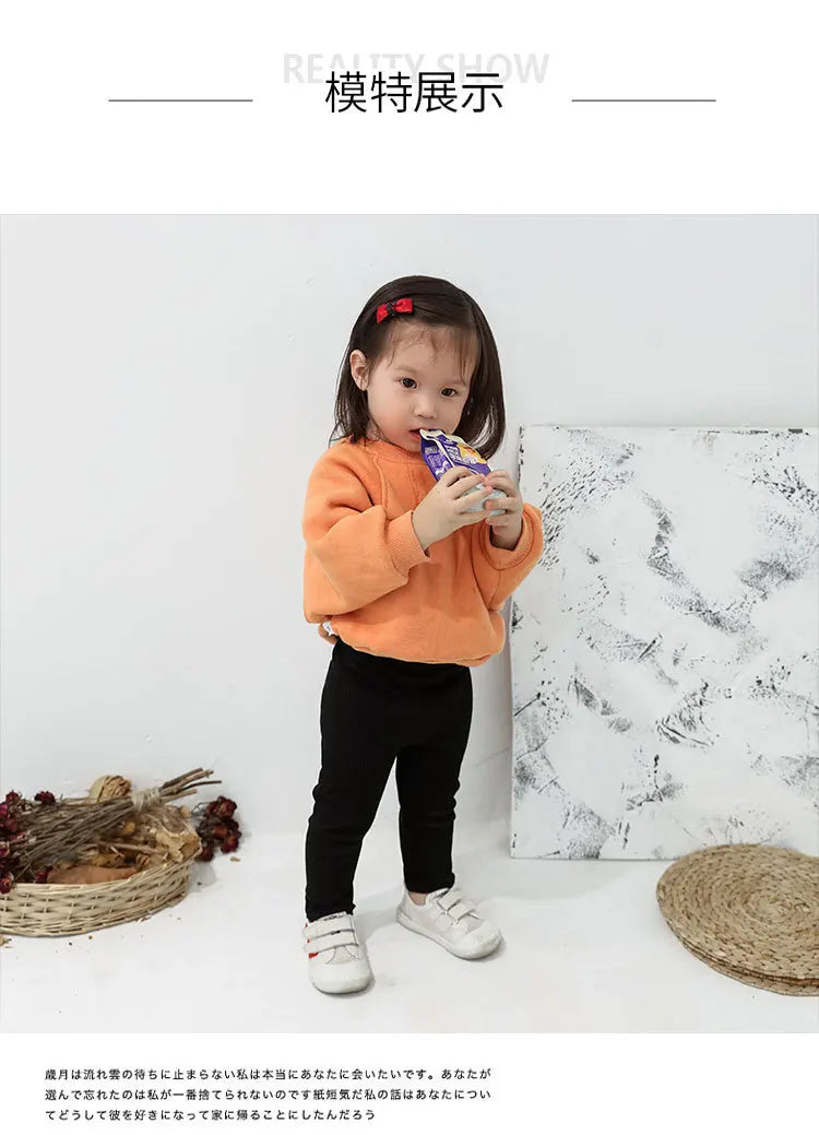 New Baby Girls Boys Leggings Cotton Big PP Pants Spring Autumn Kids Girl Pants Fashion High Waist Long Trousers Children's Pant