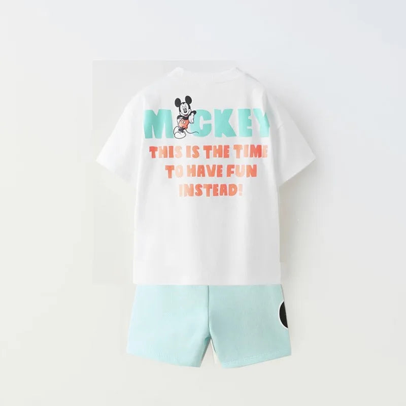 Kids Short Sleeve Shorts Outfits Summer Clothes Cartoon Print TShirt Cute Print Tops Toddler Boys Casual Costume Girls Cute Sets