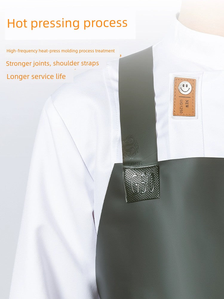 Beef Tendon Waterproof Special Apron for Dish Washing and Fish Killing Catering