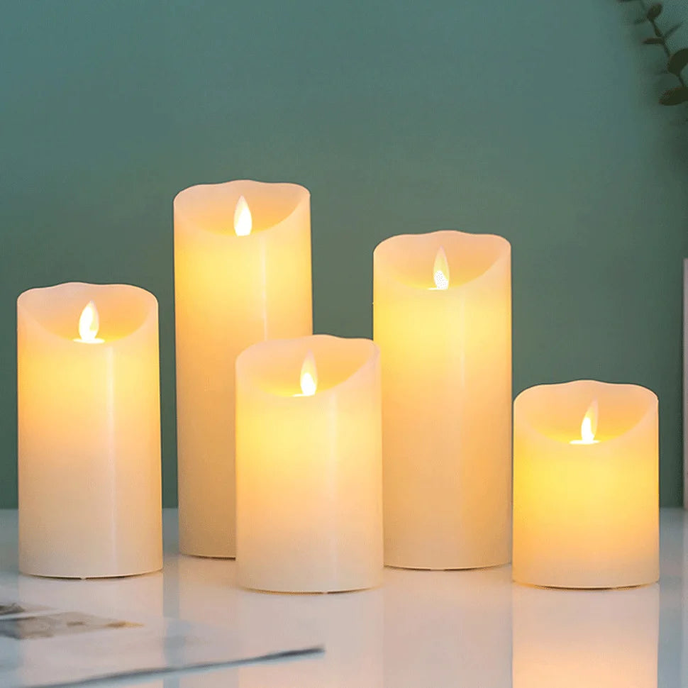 12Pcs/Set Flameless LED Candle Creative wishing Led Tea Light Warm White Flameless Candle Wedding Season  Decor Candle Light