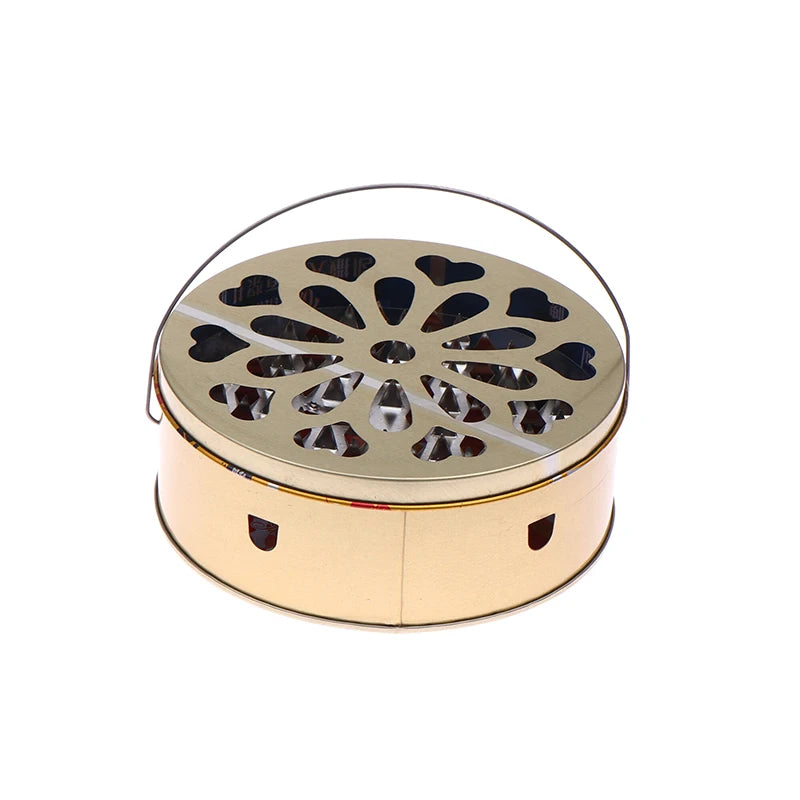 With Handle Lid Mosquito Coil Tray Holder Home Insect Repellent Anti-fire Sandalwood Incense Burner Box Anti-Mosquito Supplies